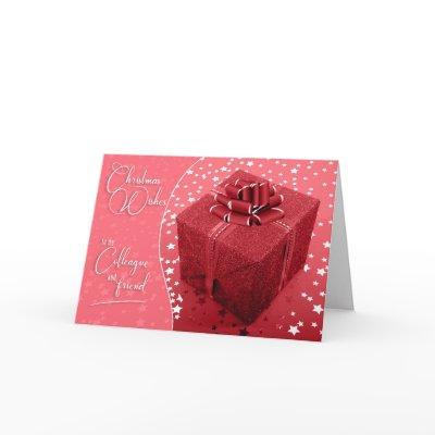 Co-Worker and Colleague Shades of Pink Christmas Holiday Card