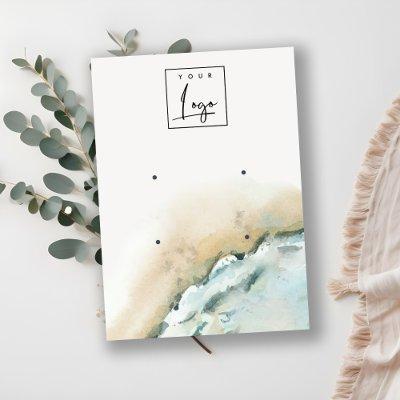 Coastal Sea Waves Sand Beach 2 Earring Display