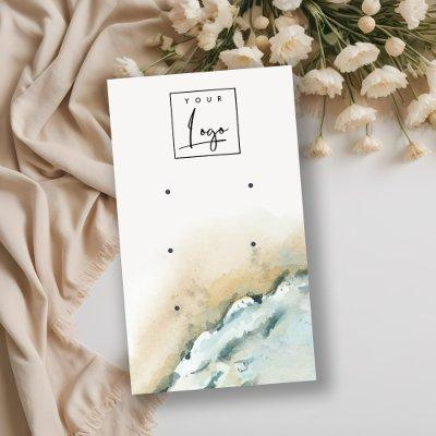 Coastal Sea Waves Sand Beach 3 Earring Display