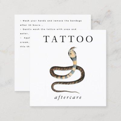 Cobra Snake Tattoo Aftercare Instructions QR Code Square