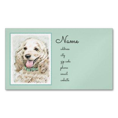 Cocker Spaniel Buff Painting - Original Dog Art  Magnet