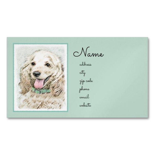 Cocker Spaniel Buff Painting - Original Dog Art  Magnet