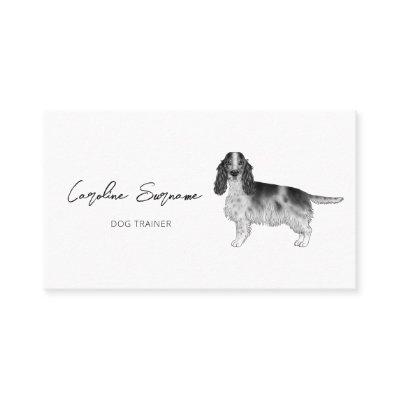 Cocker Spaniel In Black And White & Custom Text