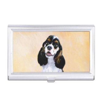 Cocker Spaniel (Parti) Painting - Original Dog Art  Case