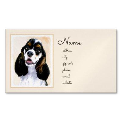 Cocker Spaniel (Parti) Painting - Original Dog Art  Magnet