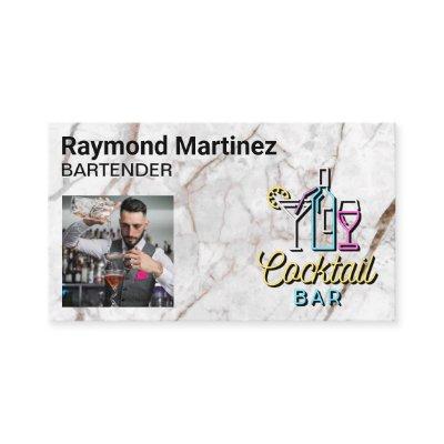 Cocktail Bar Logo | Bartender Pouring Drink