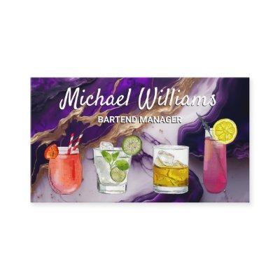 Cocktail Mix Drinks | Purple Gold Marble