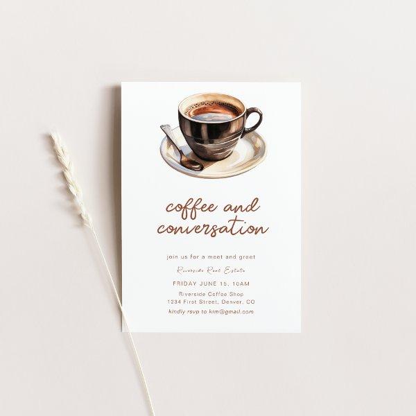 Coffee and Conversation Business Meeting Invite