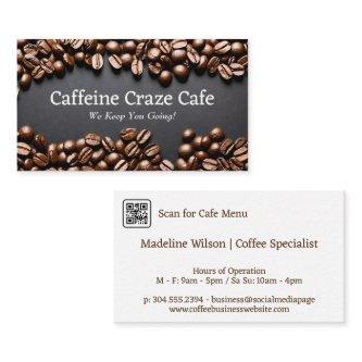 Coffee Beans Scattered Background