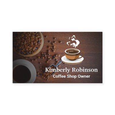 Coffee Beans | Steaming Fresh Brew Cup