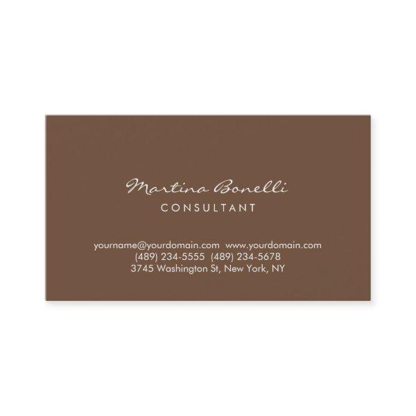 Coffee Brown Color Minimalist Script