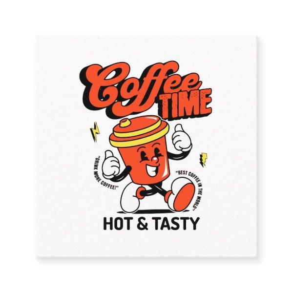 Coffee Cartoon Retro  Square