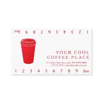 Coffee Cup Red (Paper To-Go) Loyalty Card