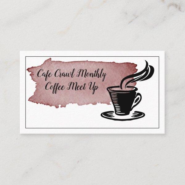 Coffee Drinkers Monthly Meet Up Members Card