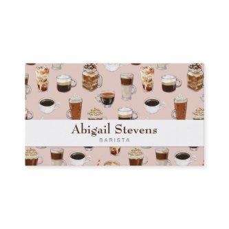 Coffee Drinks and Desserts Pattern