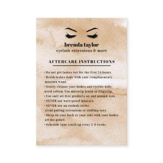 Coffee Glam Eyelash Browbar Aftercare Instructions