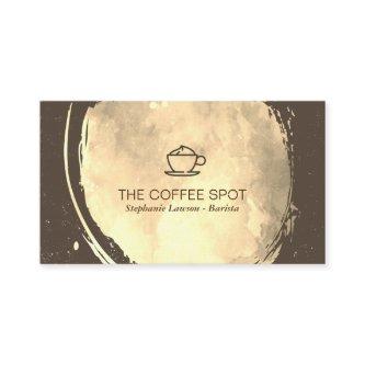 Coffee Icon Watercolor Gold Brushed