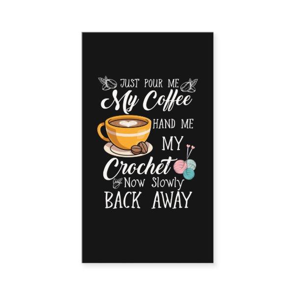 Coffee Lover Crochet Lady Crocheting Yarn Humor