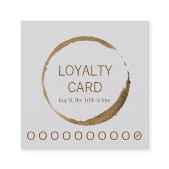 Coffee Shop Loyalty Card - coffee stain