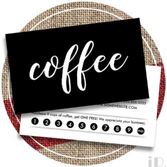 coffee shoppe loyalty punch card