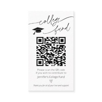 College Fund QR Code Sign