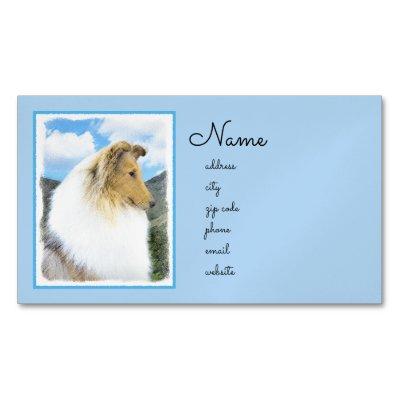 Collie in Mountains (Rough) Painting - Dog Art  Magnet