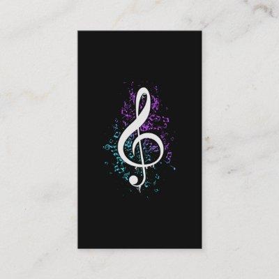 Coloful Treble Clef Musical Notes Art