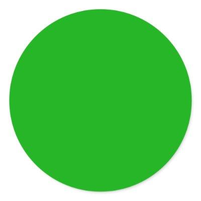 Color 2 - Very Green Visual Identifiers Color Only Classic Round Sticker
