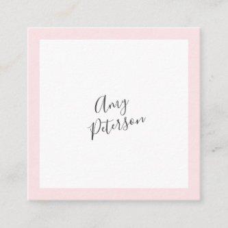 Color block blush pink modern minimalist stylist square