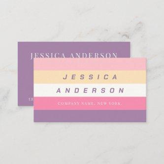 Color Block Design with Custom Name Professional