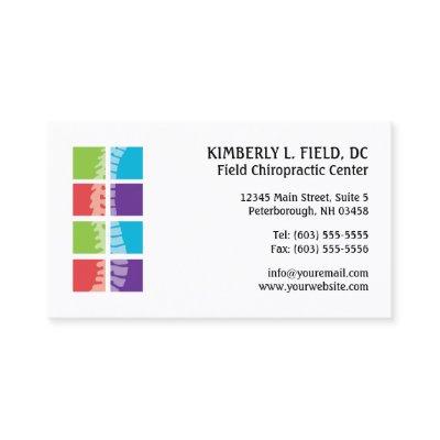 Color Blocks Spine Chiropractic Appointment Cards