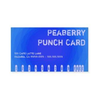 Color Contrast Crazy Coffee Vortex Punchcard Loyalty Card