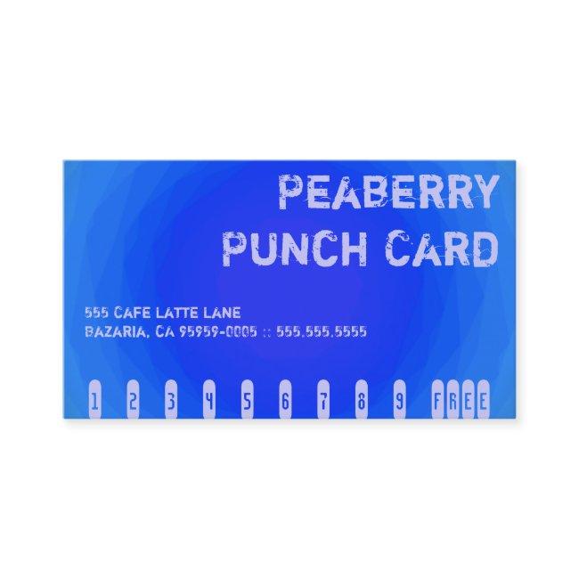 Color Contrast Crazy Coffee Vortex Punchcard Loyalty Card