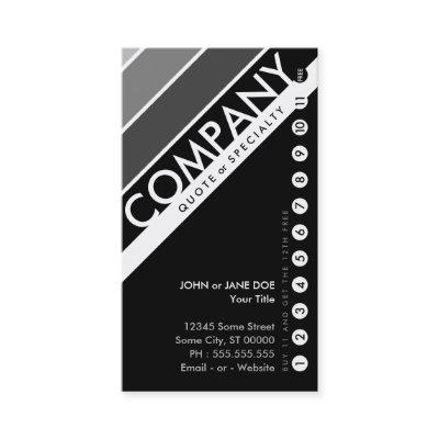 color customizable punchcard : (buy 11 get 1 free) loyalty card