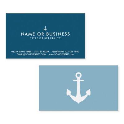 Color Customizable Simple Ship Anchor Business Car