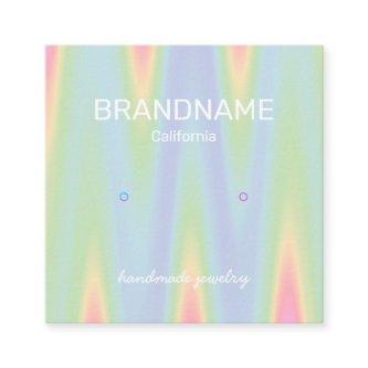 Color Gradient Ombre Chevron Earrings Studs Logo Square