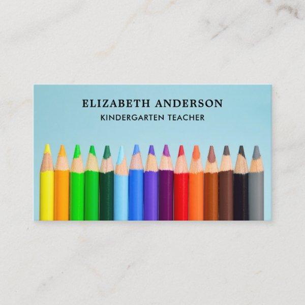 Color Pencils Colorful Kindergarten Teacher