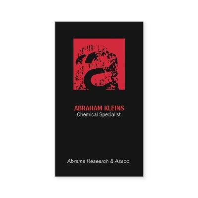Color Square Monogram (red) black background