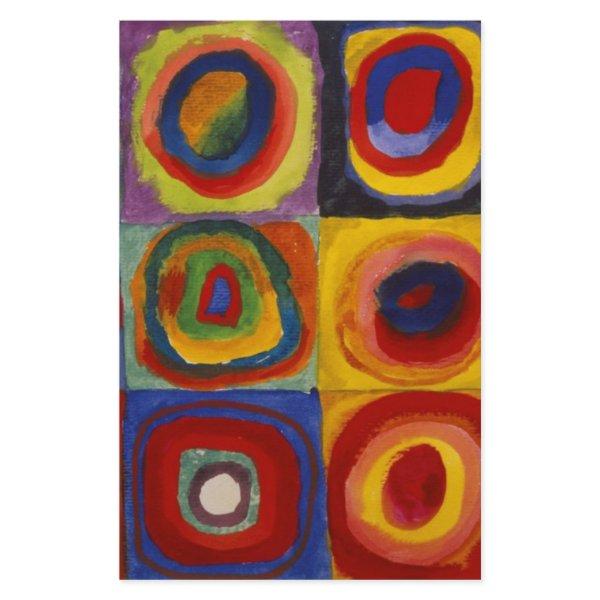 Color Study of Squares Circles Stationery
