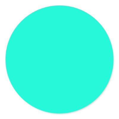 Color Visual Identifiers Adaptive Living Turquoise Classic Round Sticker