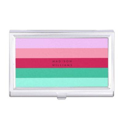 Colorblock Horizontal Stripe Viva Magenta Spring  Case