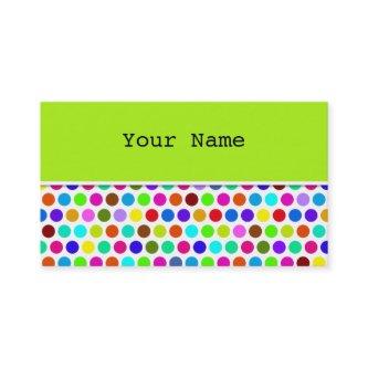 Colored Polka Dots Pattern + your back & text