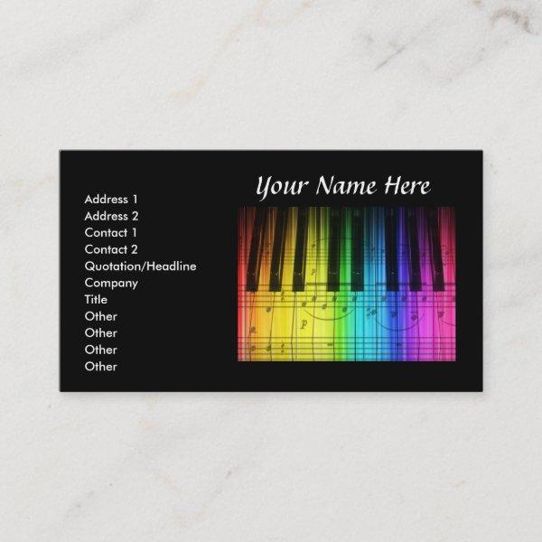 Colorf Piano Keyboard & Music Notes
