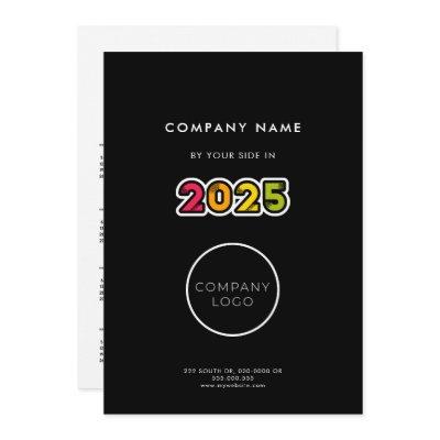 Colorful 2025 calendar corporate business holiday card