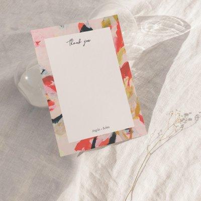 Colorful Abstract Art Personalized Thank you Invitation