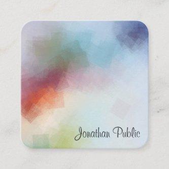 Colorful Abstract Art Template Elegant Modern Square