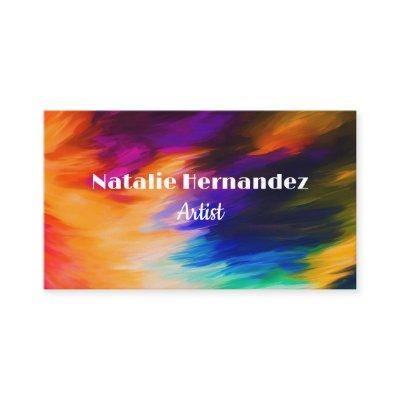 Colorful abstract brush strokes