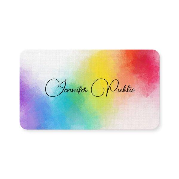 Colorful Abstract Elegant Template Modern Linen