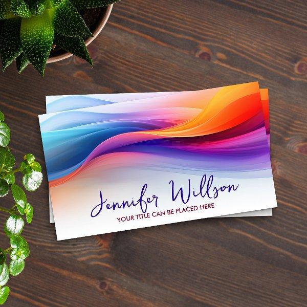 Colorful Abstract Energy Flow Wave