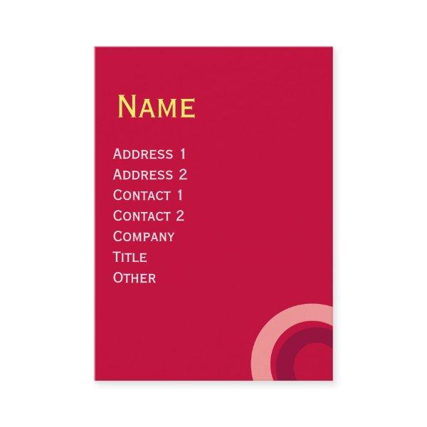 COLORFUL ABSTRACT GEOMETRIC CIRCLE Red Pink Yellow